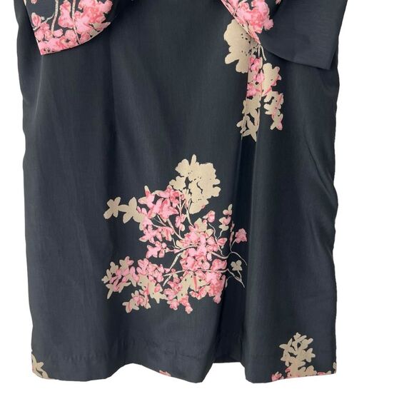 Free People Floral Bow Front Babydoll Mini Dress Empire Waist Coquette Y2K Sz S - Picture 6 of 13